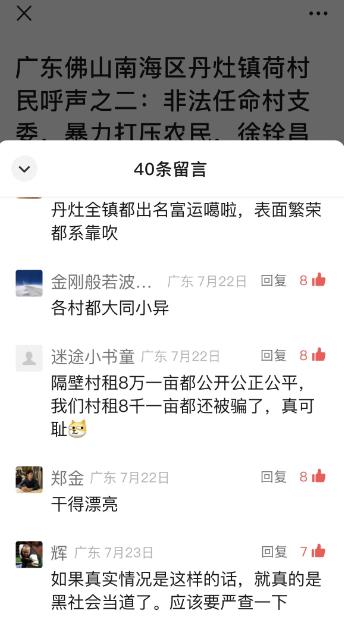 佛山村民向广东省委常委、纪委书记宋福龙同志